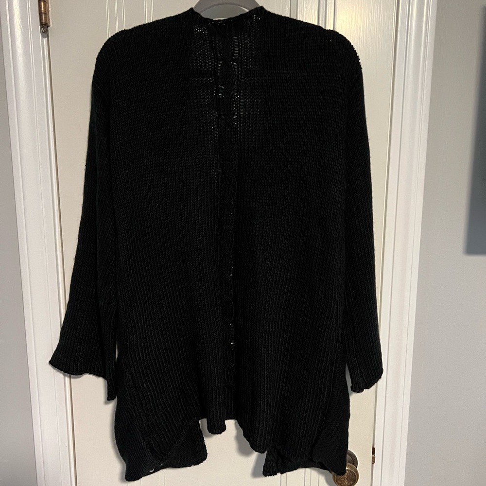 NWT black knit cardigan